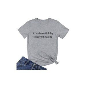 Grey Humorous Graphic T Shirt Tee Shirt Small